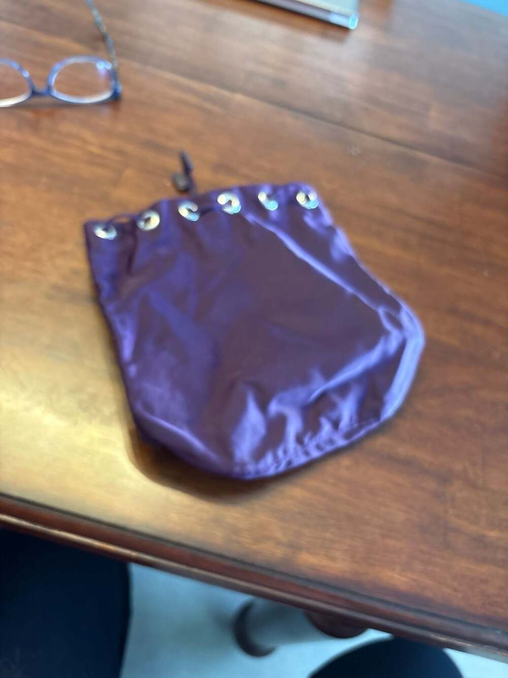 Prada Purple Tessuto Nylon Drawstring Pouch Bucket Bag - Picture 4 of 4